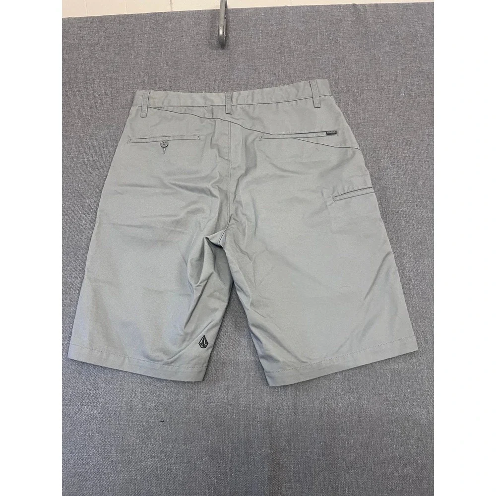 Volcom Frickin Chino Shorts Mens 33 Grey Modern Fit Twill Skate A09113P0